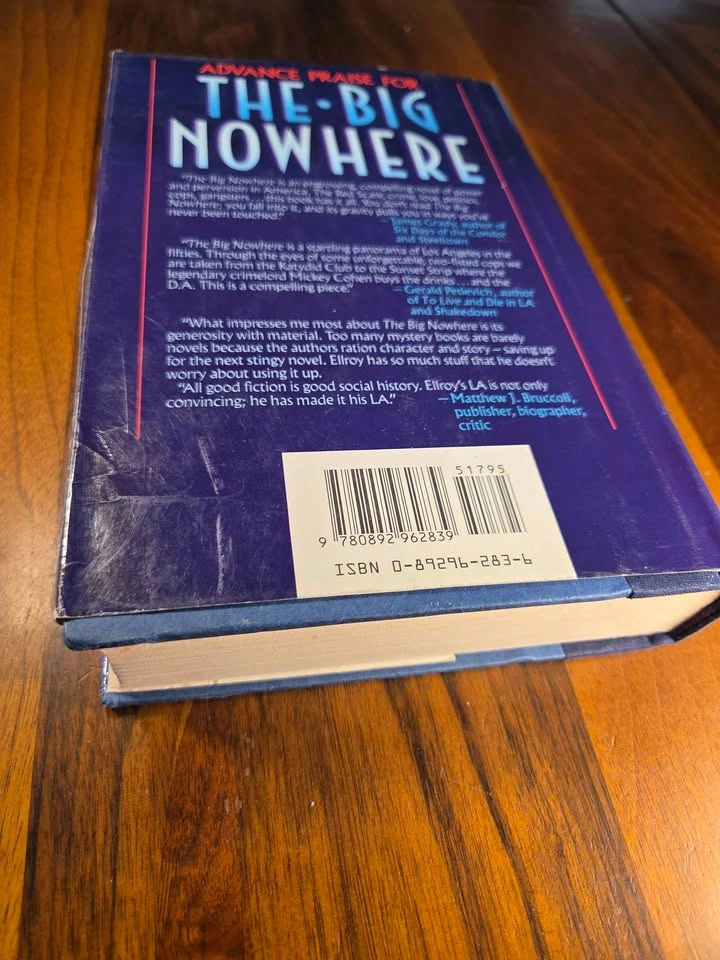 New Price: The Big Nowhere by James Ellroy, 1st Ed Hardcover - photo 3