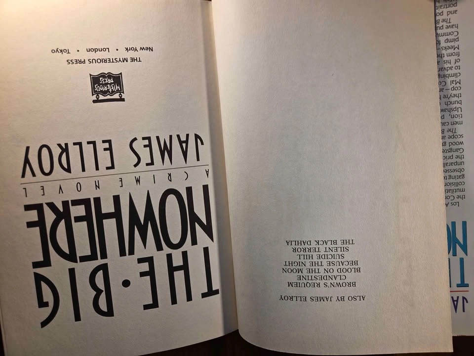 New Price: The Big Nowhere by James Ellroy, 1st Ed Hardcover - photo 4