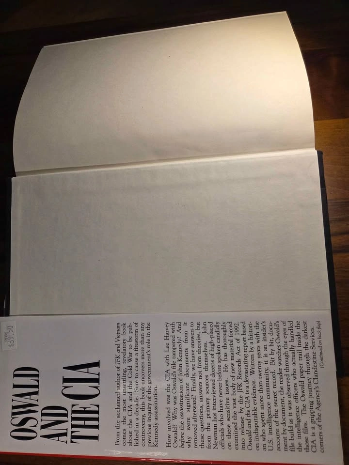 Oswald and the CIA' First Edition Hardcover w/Dust Jacket - photo 2