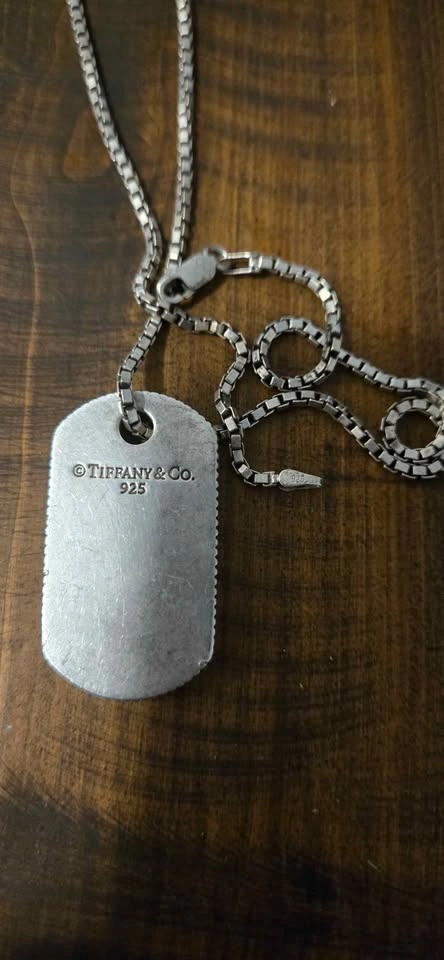Vintage Tiffany & Co. 925 Sterling Silver Dog Tag Necklace - photo 2