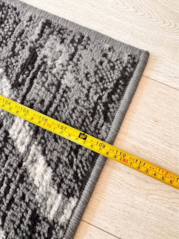 Area Rug Large 109.5’’ x 75’’ – Black/Grey/Cream Structube LEANA - photo 2