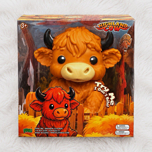 Highland Cow Squishy Five Below Viral PPNC Sensory Toy NEW IN BO