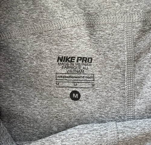 Nike Pro Dri-FIT Women’s Compression Leggings Gray Black Size M - photo 2