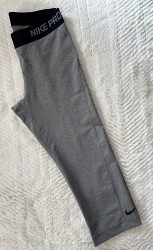 Nike Pro Dri-FIT Women’s Compression Leggings Gray Black Size M - photo 3