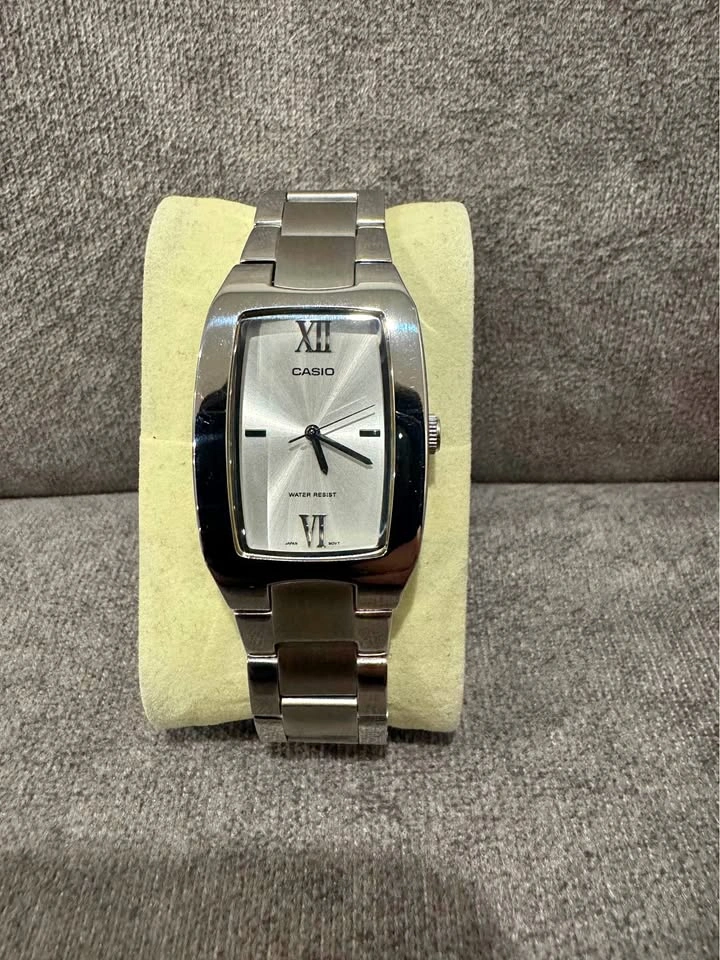 Men’s Casio Dress Watch - Silver Tonneau / Tank Style (MTP-1165A