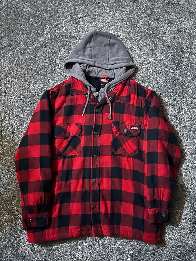 dickes plaid jacket with hood size L - photo 2