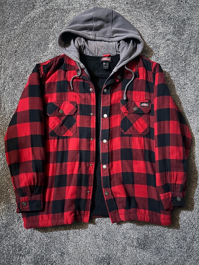 dickes plaid jacket with hood size L - photo 3