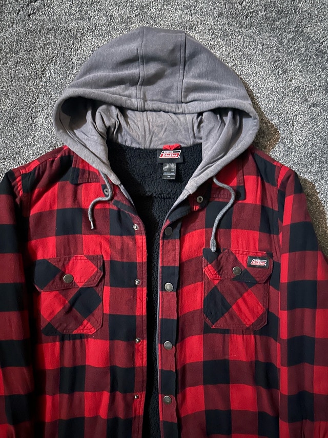 dickes plaid jacket with hood size L - photo 4