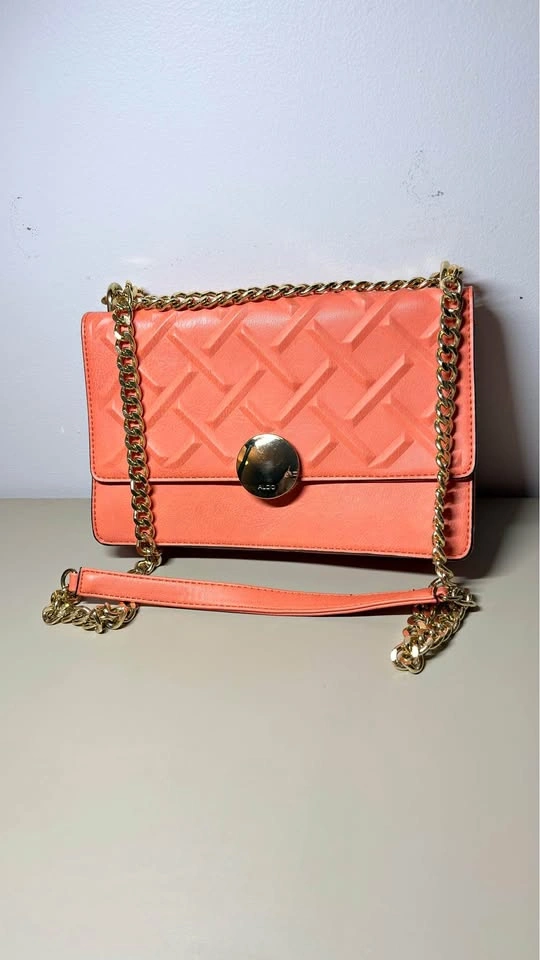 ALDO purse, gold chain, not mint condition