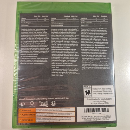 SEALED Gears of War 4 - Microsoft Xbox One - Brand New - photo 2