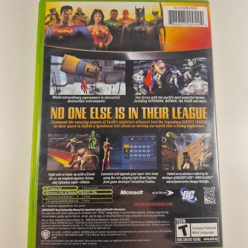 Justice League Heroes Original Xbox Complete Clean Disc - photo 2