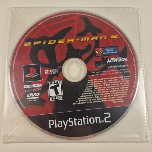 Spider-Man 2 (Sony PlayStation 2, 2004) PS2 Disc Only Tested