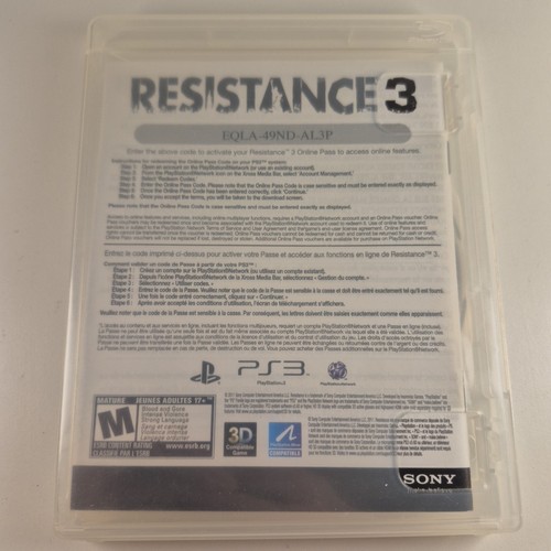 Resistance 3 (PlayStation 3, PS3) Excellent CIB Complete & Teste - photo 3