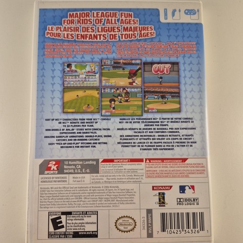Wii Nintendo MLB POWERED PROS Rated E Game - photo 2