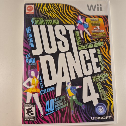 Just Dance 4 (Nintendo Wii Video Game) Complete With Manual CIB
