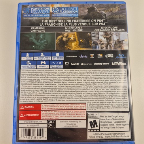 Call of Duty: Modern Warfare Sony PlayStation 4 PS4 Video Game - photo 2