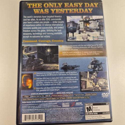 Sony PlayStation 2 - Socom 2 U.S Navy Seals, CIB, Tested! - photo 2