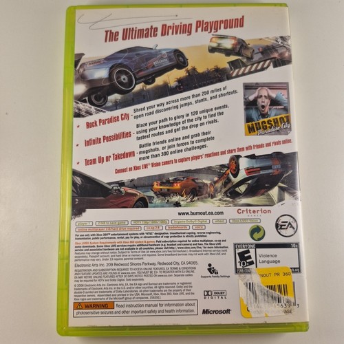 BURNOUT PARADISE (Xbox 360, 2008) Complete - photo 2