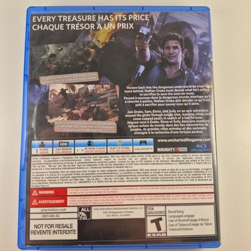 Uncharted 4 A Thiefs End - PS4 PlayStation 4 Sony - photo 2