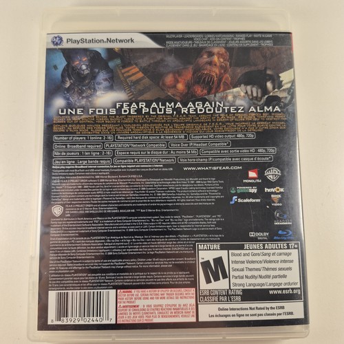 F.E.A.R. 2: Project Origin PS3 CIB - photo 2