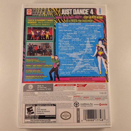Ubisoft Just Dance 4 Nintendo Wii Music & Dance Party Manual - photo 2