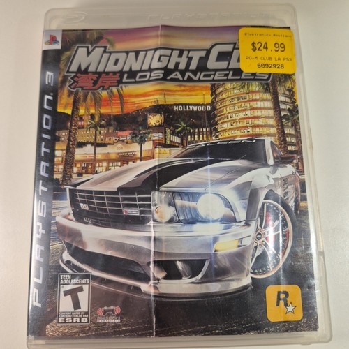 Midnight Club: Los Angeles (Playstation 3 PS3) With Manual Teste
