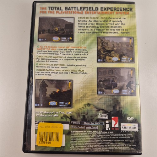 Tom Clancy's Ghost Recon Sony PlayStation 2 PS2 - 2002 - No Manu - photo 2