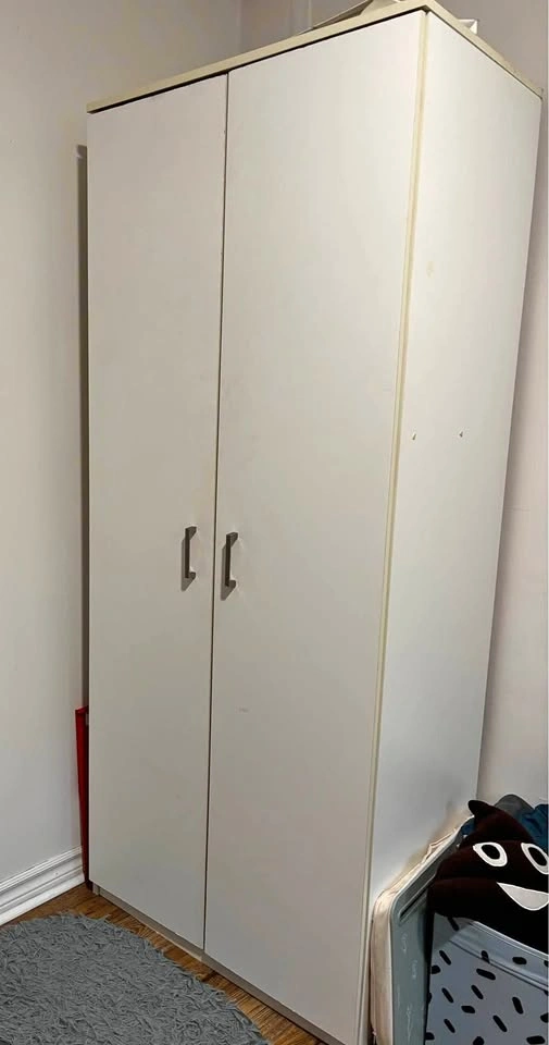 White Two-Door Wardrobe