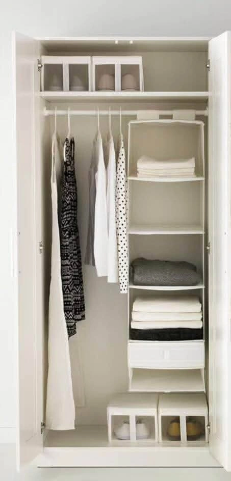 White Two-Door Wardrobe - photo 2