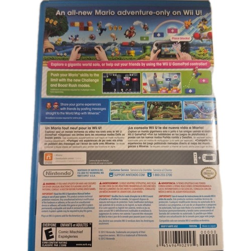 New Super Mario Bros. U Wii U Nintendo Complete With Manual - photo 2