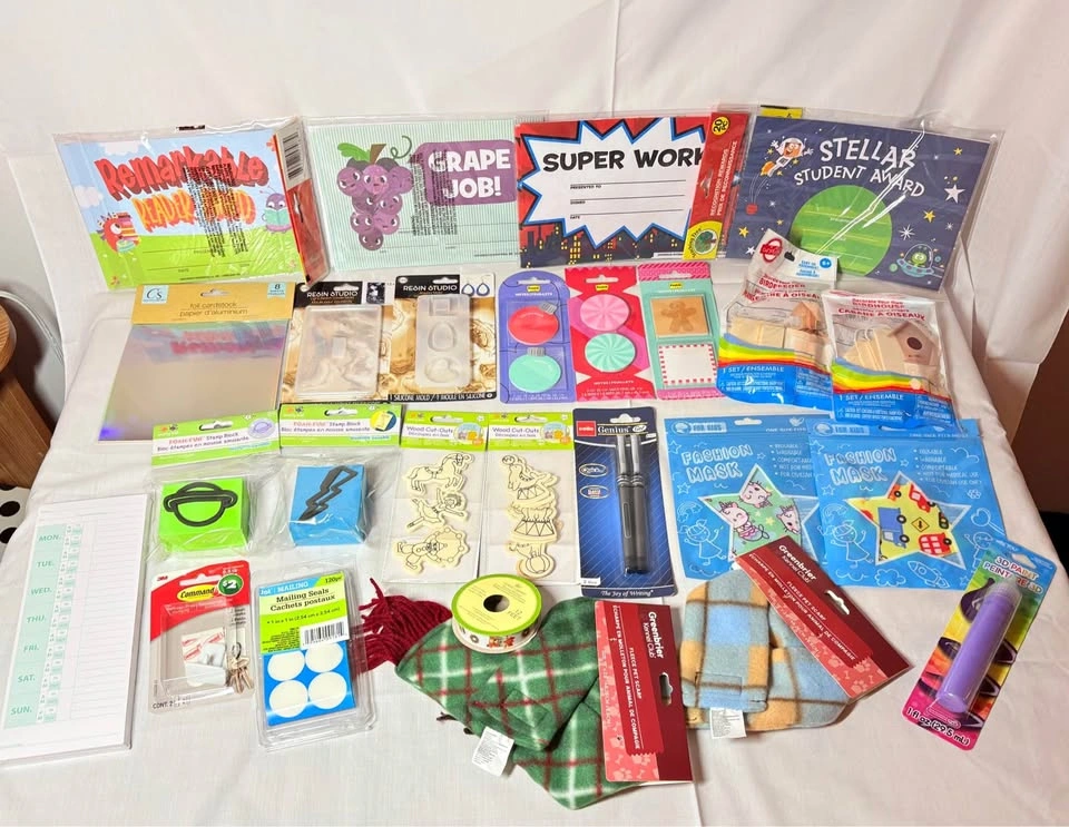 CRAFT / TEACHER THEMED mystery box, grab bag, surprise boxes