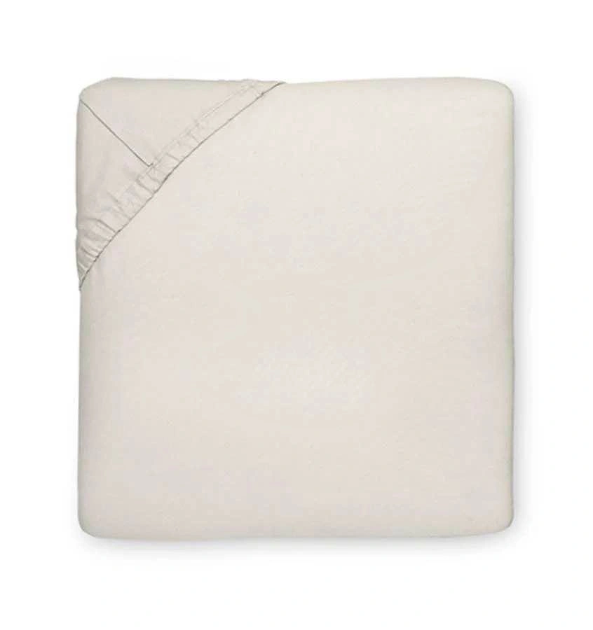 SFERRA Giza 45 Percale King Fitted Sheet – Ivory - Made in Italy