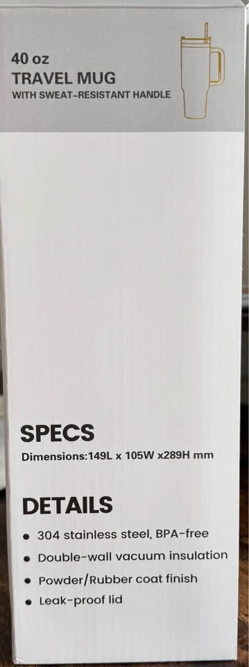 2 Brand New 40oz Stainless Steel Tumblers – Black + Pink - photo 2