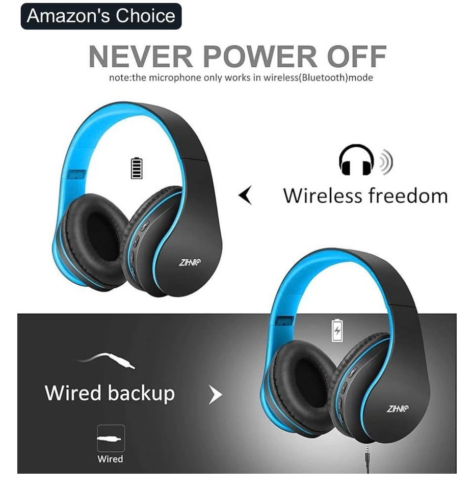 Bluetooth Over-Ear Headphones - Foldable Wireless Headset - photo 3