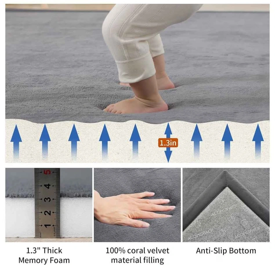 New Thick Memory Foam Baby Play Mat Rug (59"x71") - photo 4