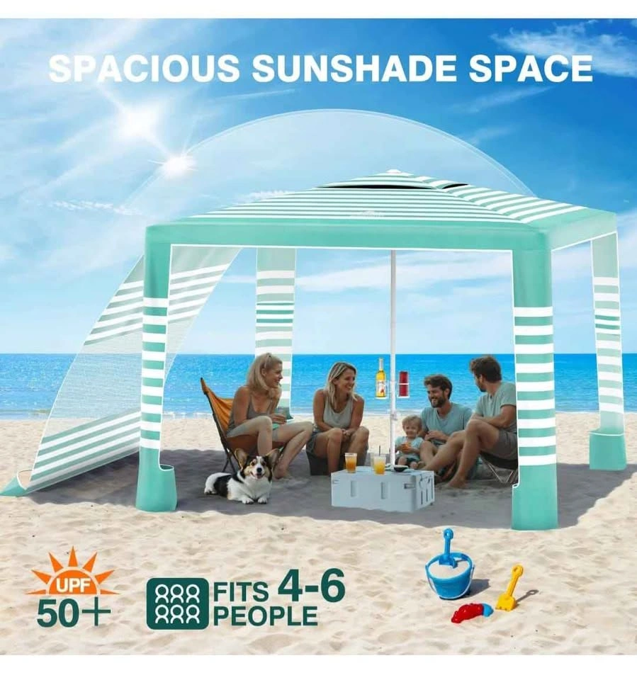Rhino Valley 8x8ft Beach Cabana Tent - UPF 50+, Wind Resistant - photo 2