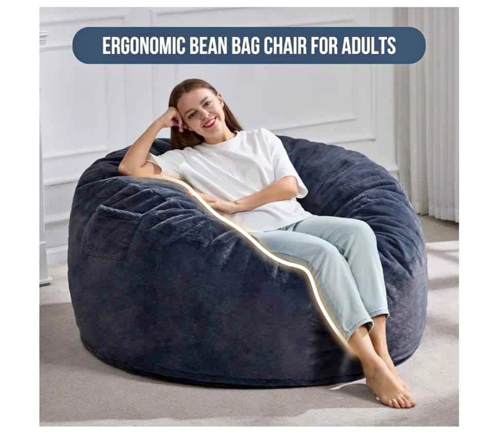 Brand new 4FT Adult Bean Bag Chair with Plush Cover