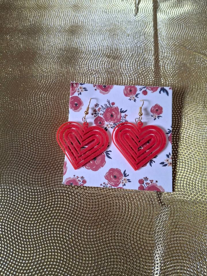 3d Print Love Heart Earrings - photo 2