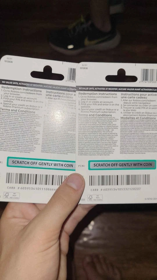 Two $25 Roblox Gift Cards Not scratched STILL VALID - photo 2