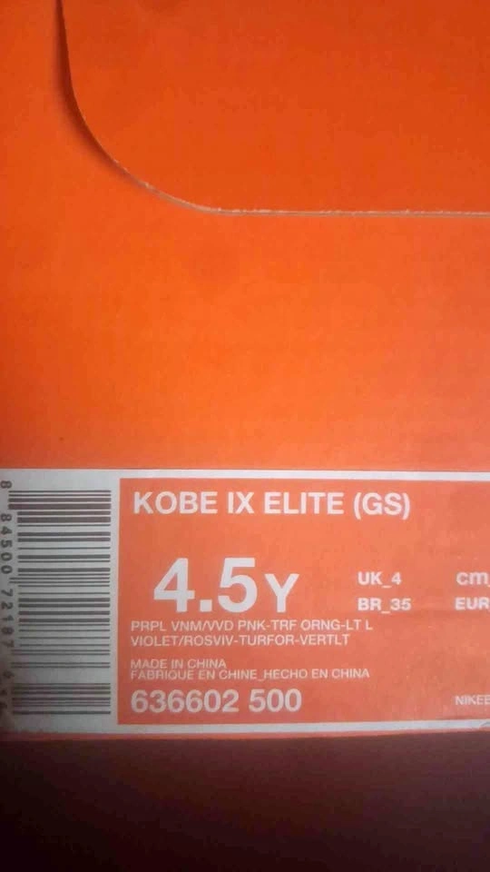 Nike Kobe IX Elite 4.5Y