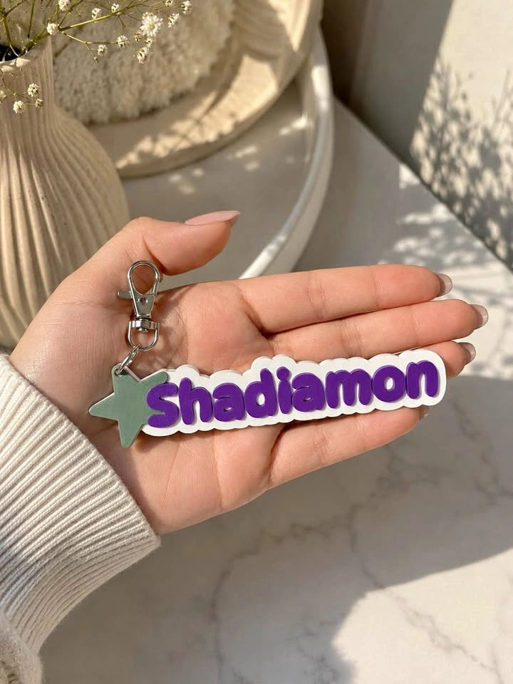 Custom 3D Printed Name Keychain