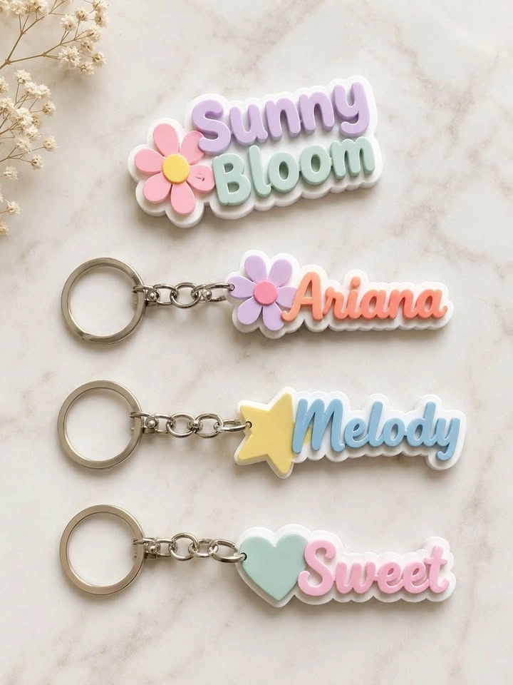 Custom 3D Printed Name Keychain - photo 2