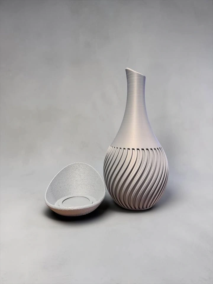 Modern Wavy Decorative Vase | 3D Printed | Minimalist Home Decor - photo 5