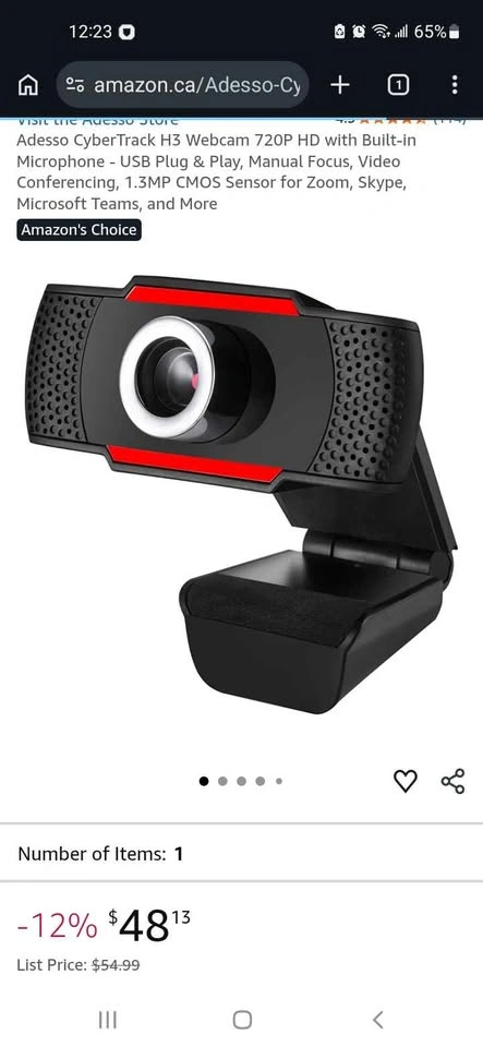 Webcam Cypertrack h3 brand new