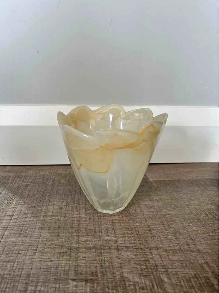 Vintage Blue Glass Vase thumbnail