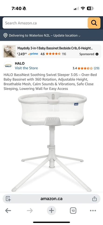 HALO BassiNest Soothing Swivel Sleeper 3.05 - Over-Bed - photo 4