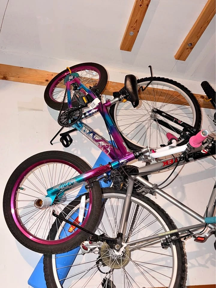 Bikes of three sizes (kid, teen, adult)