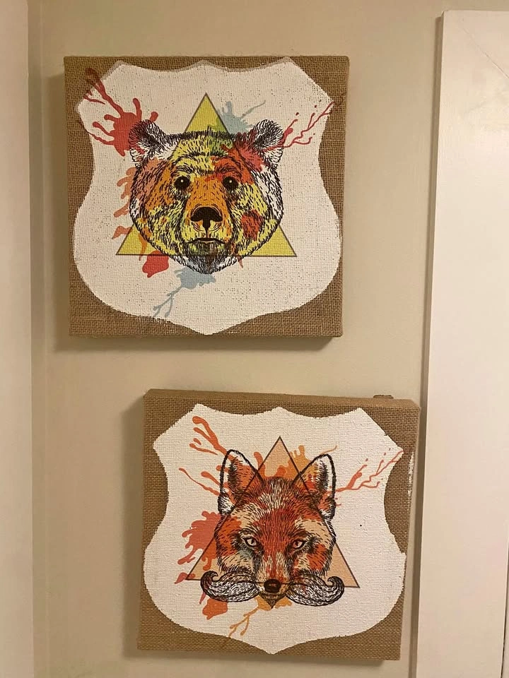Bear and Fox Art Work