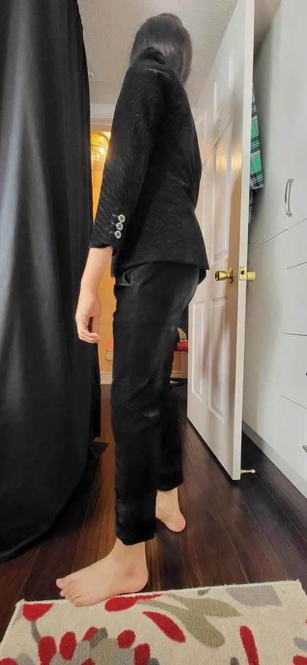 Black velvet dress suit (3pc) - photo 4