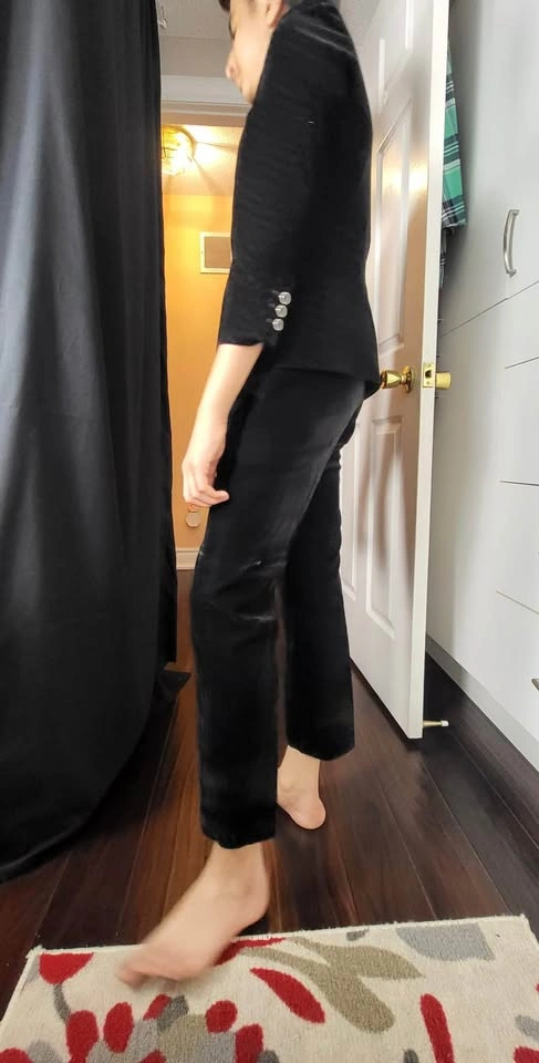 Black velvet dress suit (3pc) - photo 5